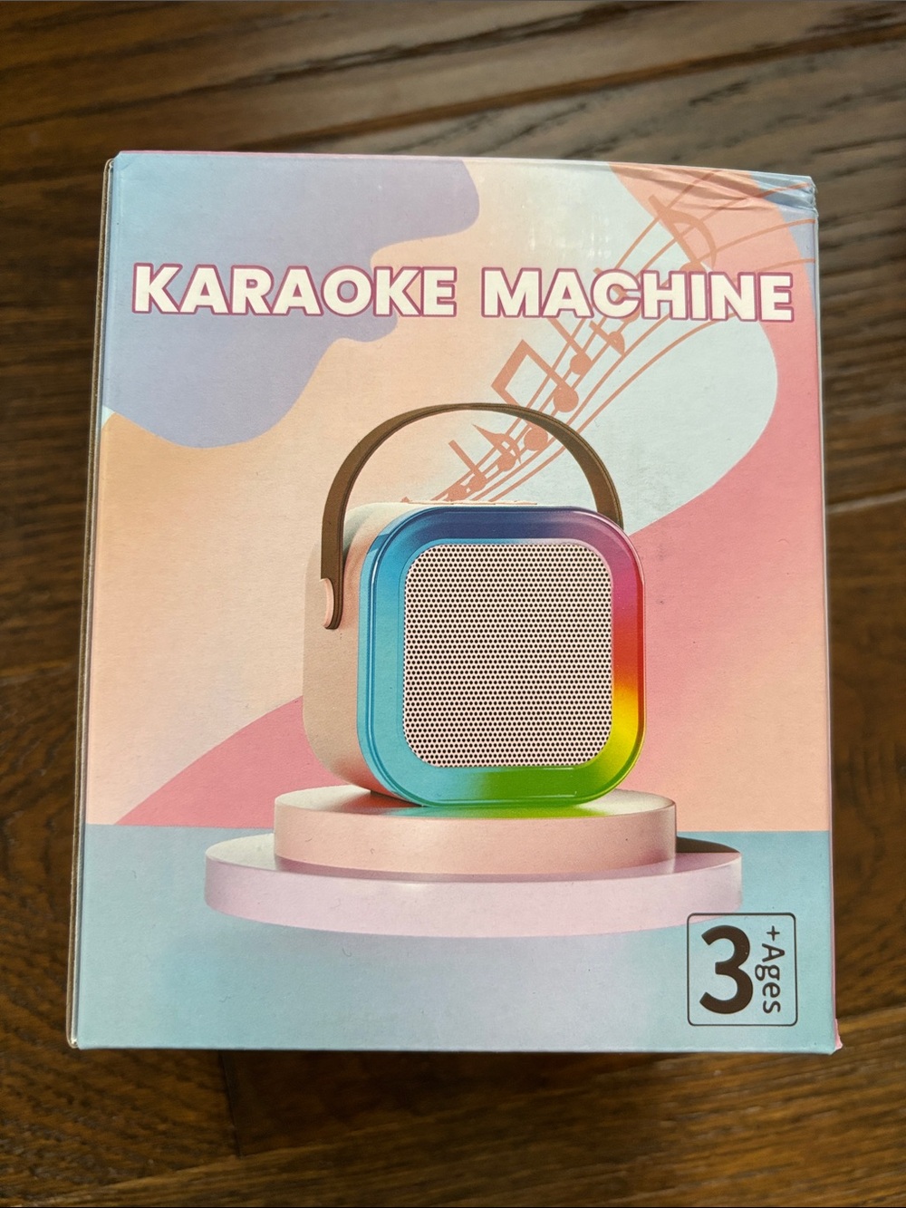 Karaoke Machine Portable Speaker with Rainbow Accent